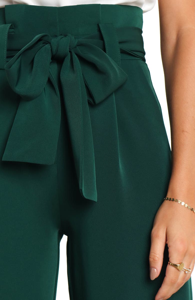Petal 
Pup Kieran Tie Waist Wide Leg Pants, Alternate, color, Emerald Green