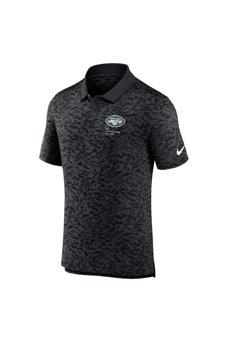 Men's Nike Black New York Jets Pique Fashion Performance Polo, Alternate, color, Black