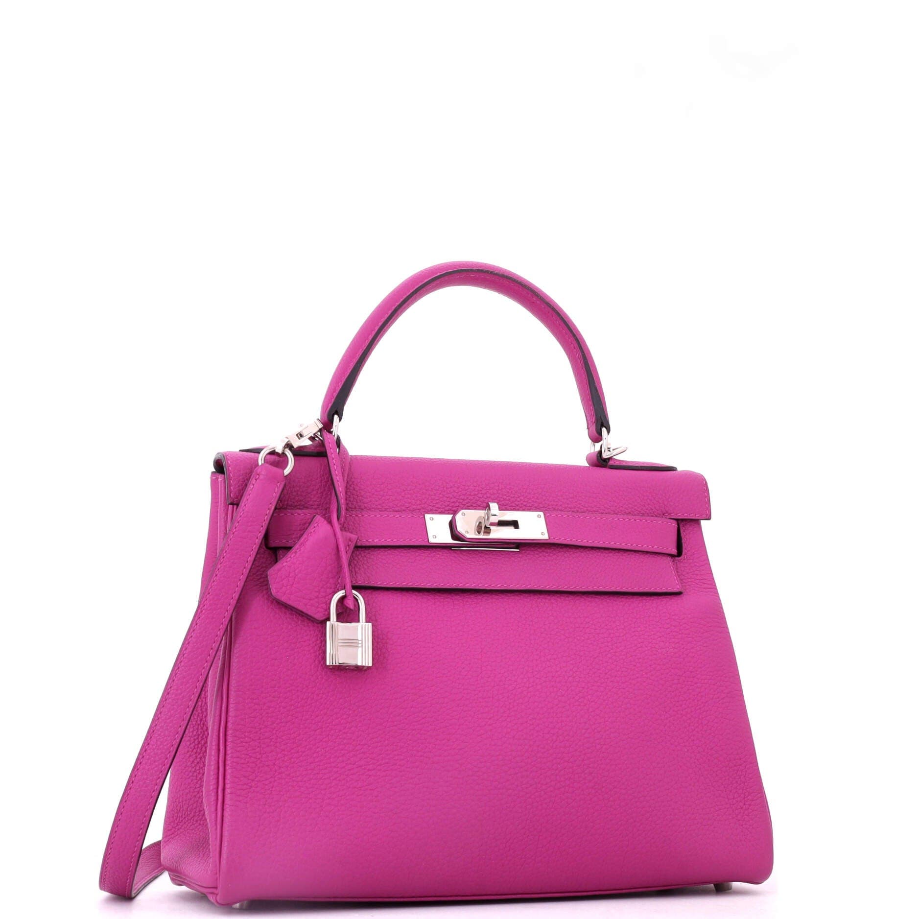 Kelly Handbag Pink Togo with Palladium Hardware 28, Alternate, color, Rose Pourpre