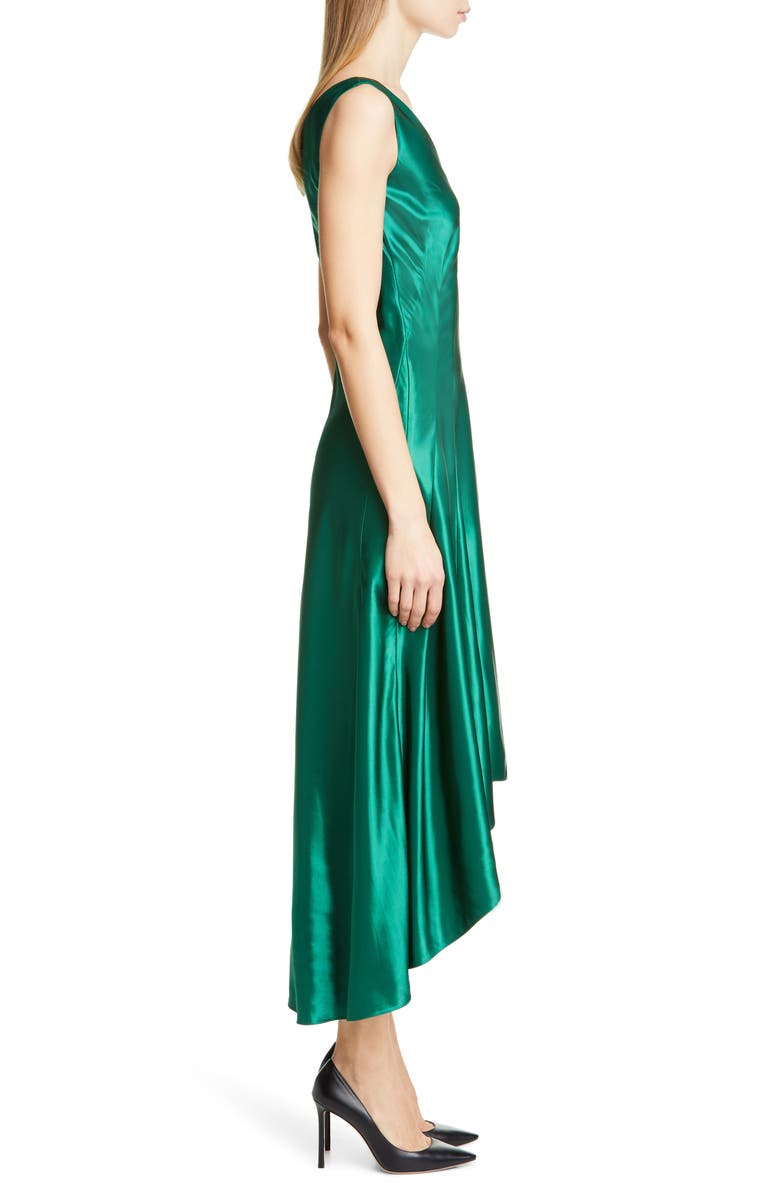 Sies Marjan High/Low Satin Dress, Alternate, color, 