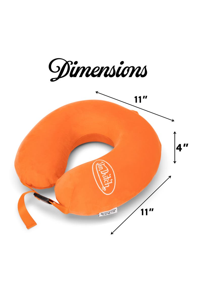 Classic Memory Foam Travel Neck Pillow, Alternate, color, Orange