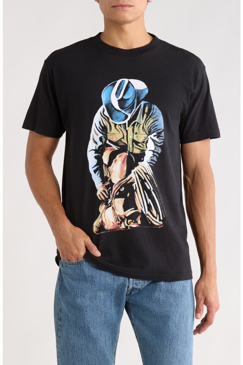 Holy Mountain Graphic T-Shirt, Main, color, FADED WASHED BLACK