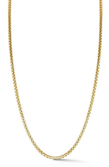 Yield Of Men Rounded Box Chain Necklace In Gold