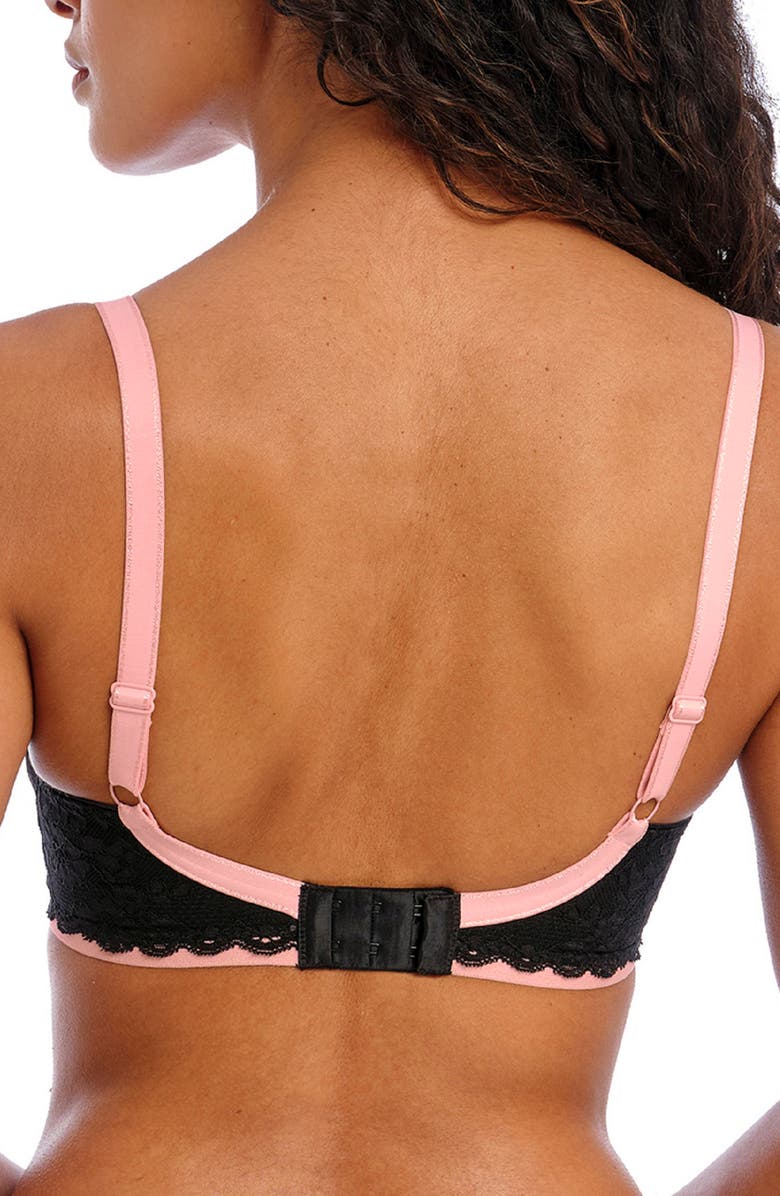 Freya Offbeat Underwire Padded Half Cup Bra, Alternate, color, Black