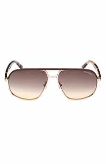 TOM FORD Maxwell 59mm Pilot Sunglasses