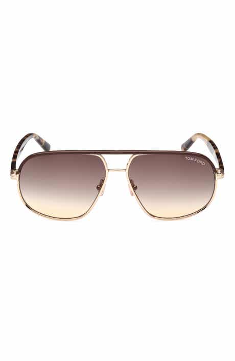 TOM FORD Maxwell 59mm Pilot Sunglasses