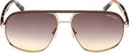 TOM FORD Maxwell 59mm Pilot Sunglasses