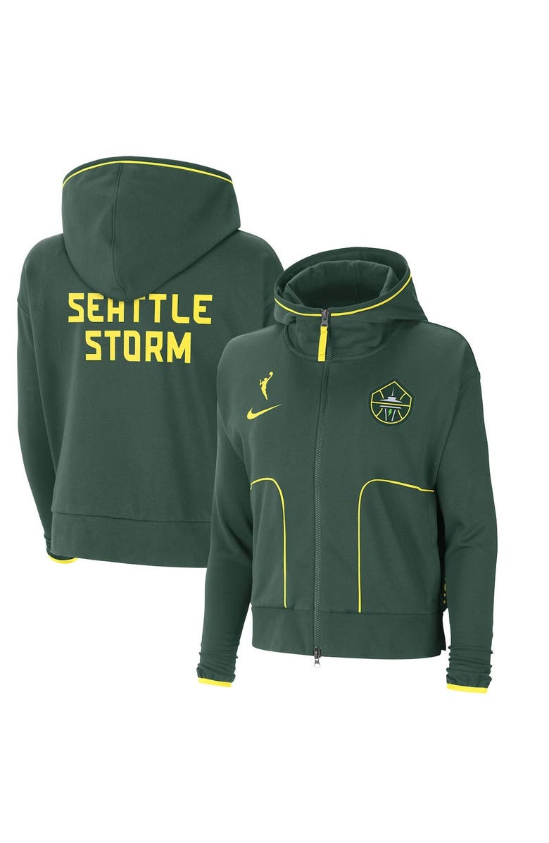 Nike Women's Nike Green Seattle Storm Full-Zip Knit Jacket, Alternate, color, 