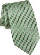 FERRAGAMO Gancini Print Silk Tie