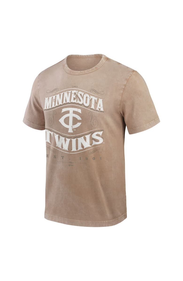 Darius Rucker Collection by Fanatics Men's Darius Rucker Collection by Fanatics Tan Minnesota Twins Sun Faded T-Shirt, Alternate, color, Tan