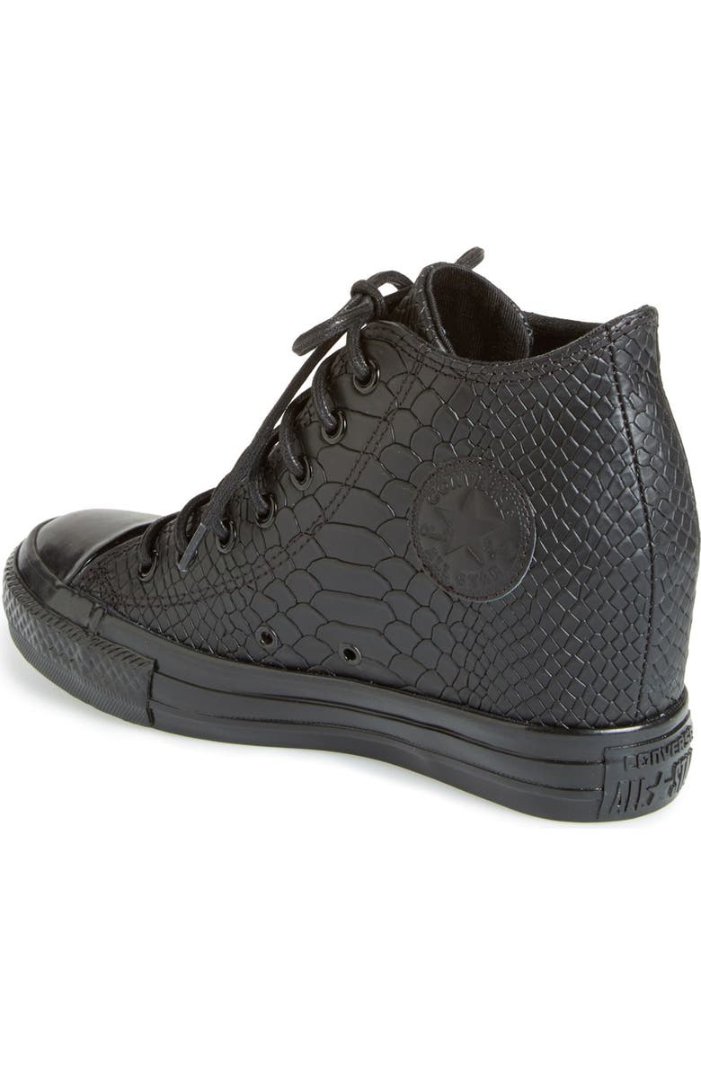 Converse Chuck Taylor<sup>®</sup> All Star<sup>®</sup> 'Embossed Reptile' Wedge Sneaker, Alternate, color,