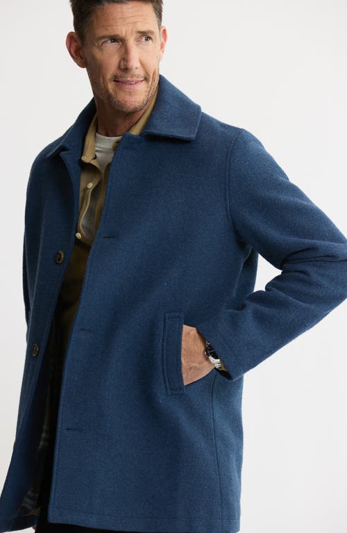 Jachs Herringbone Coat In Blue