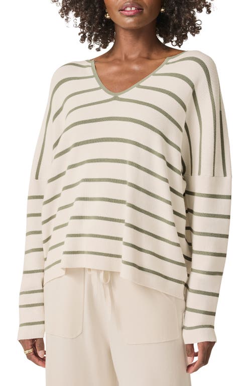 Splendid Veronica Stripe Sweater In White