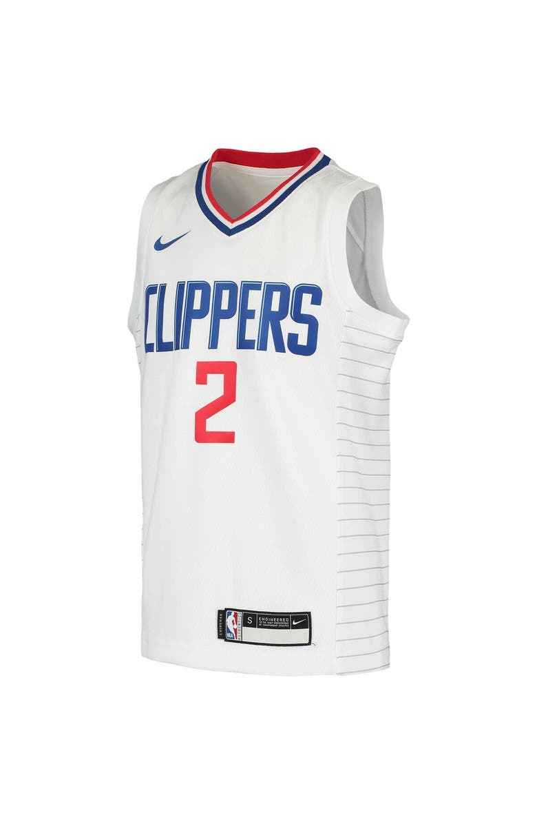 Nike Youth Nike Kawhi Leonard White LA Clippers 2020/21 Swingman Jersey - Association Edition, Alternate, color,