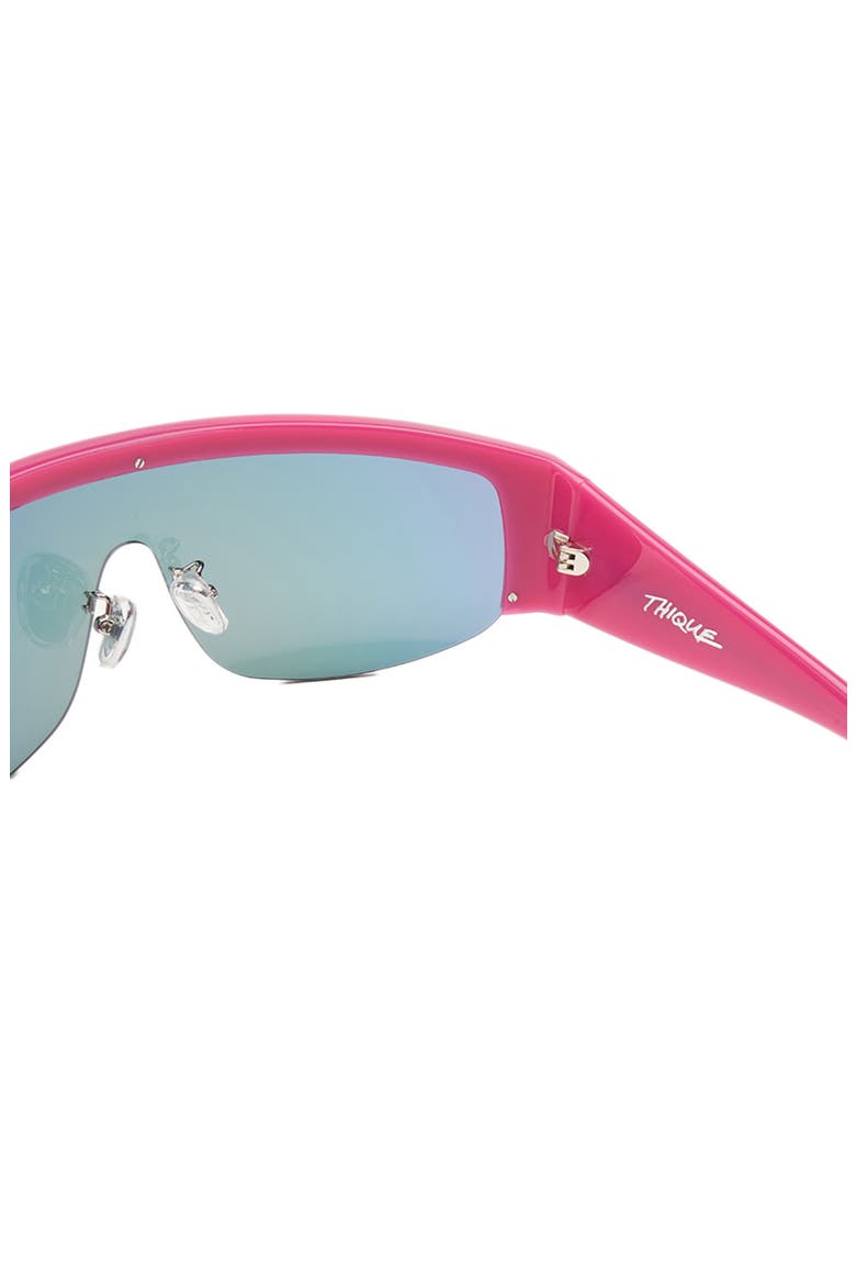 Thique 125mm Oversize Shield Sunglasses, Alternate, color, HOT PINK/ PINK