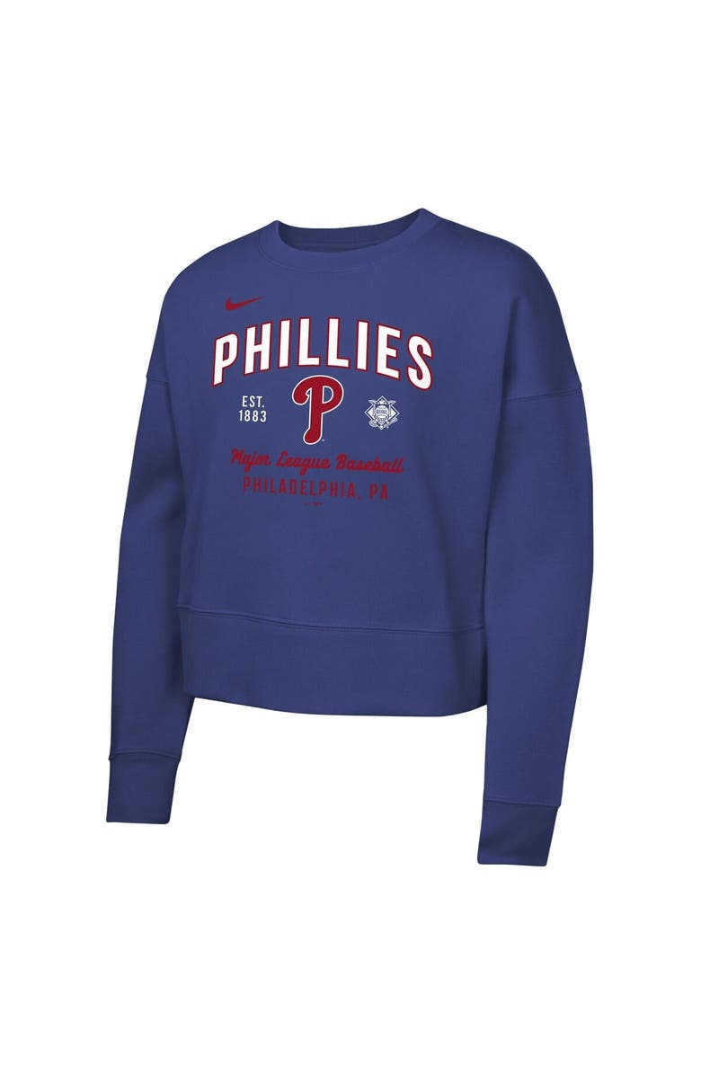 Nike Girls Youth Nike Royal Philadelphia Phillies Fleece Sweatshirt, Alternate, color, Royal