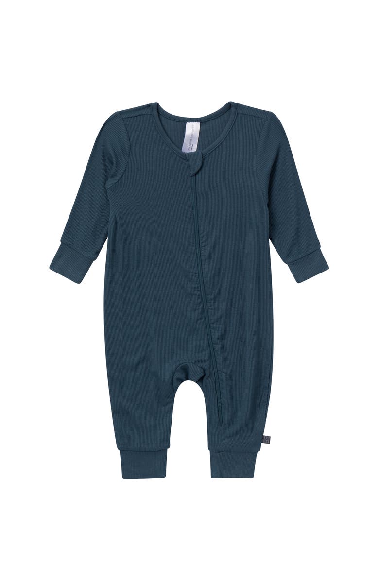 Modern Moments<sup>™</sup> by Gerber Long Sleeve Footless Rompers, Alternate, color, Blue