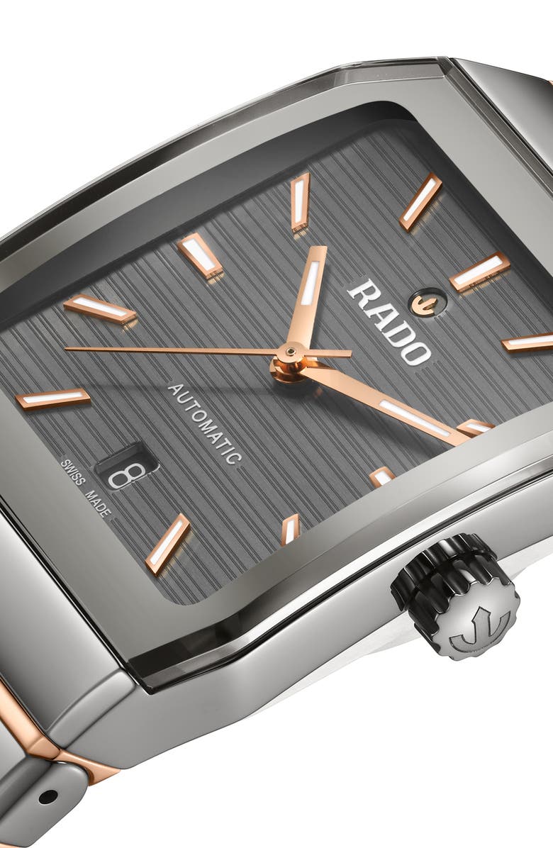 RADO Anatom Automatic Ceramic Bracelet Watch, 32.5mm, Alternate, color, Black