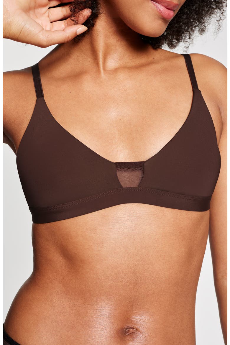 Limitless Wirefree Scoop Bra, Main, color, Espresso