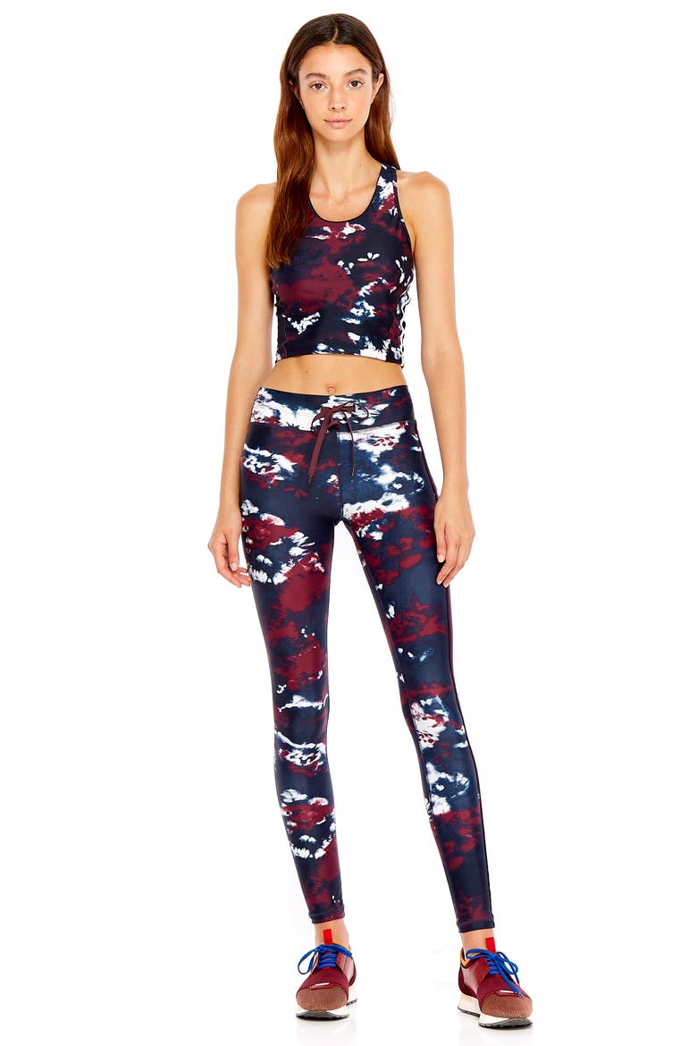 Royal Tie Dye Yoga Pants, Alternate, color, NAVY/ MULTI