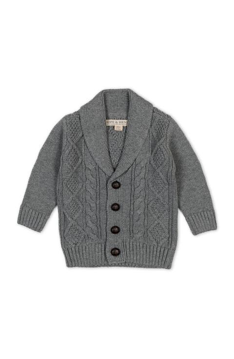 Organic Shawl Collar Cable Sweater Cardigan (Baby)