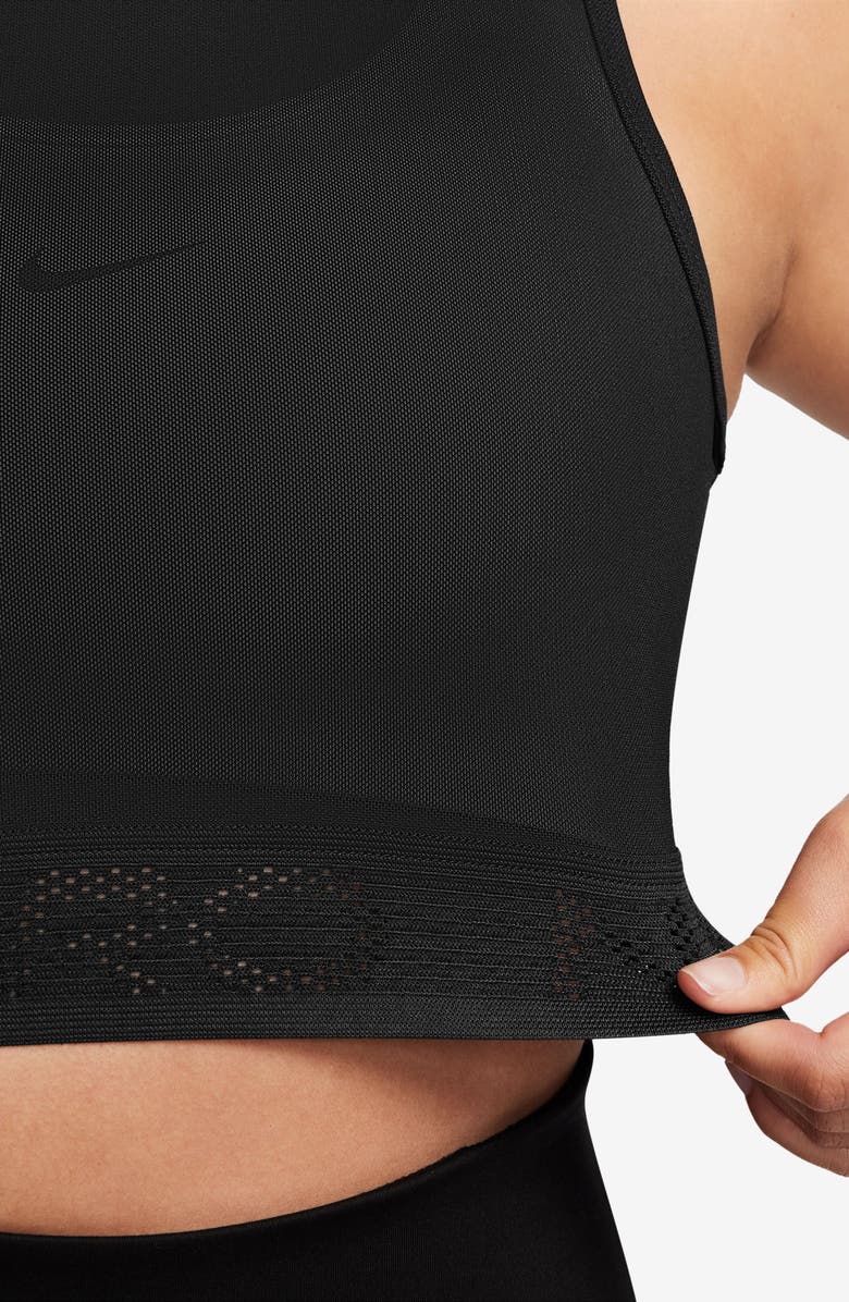 Nike Pro Mesh Crop Tank, Alternate, color, 010 Black/White
