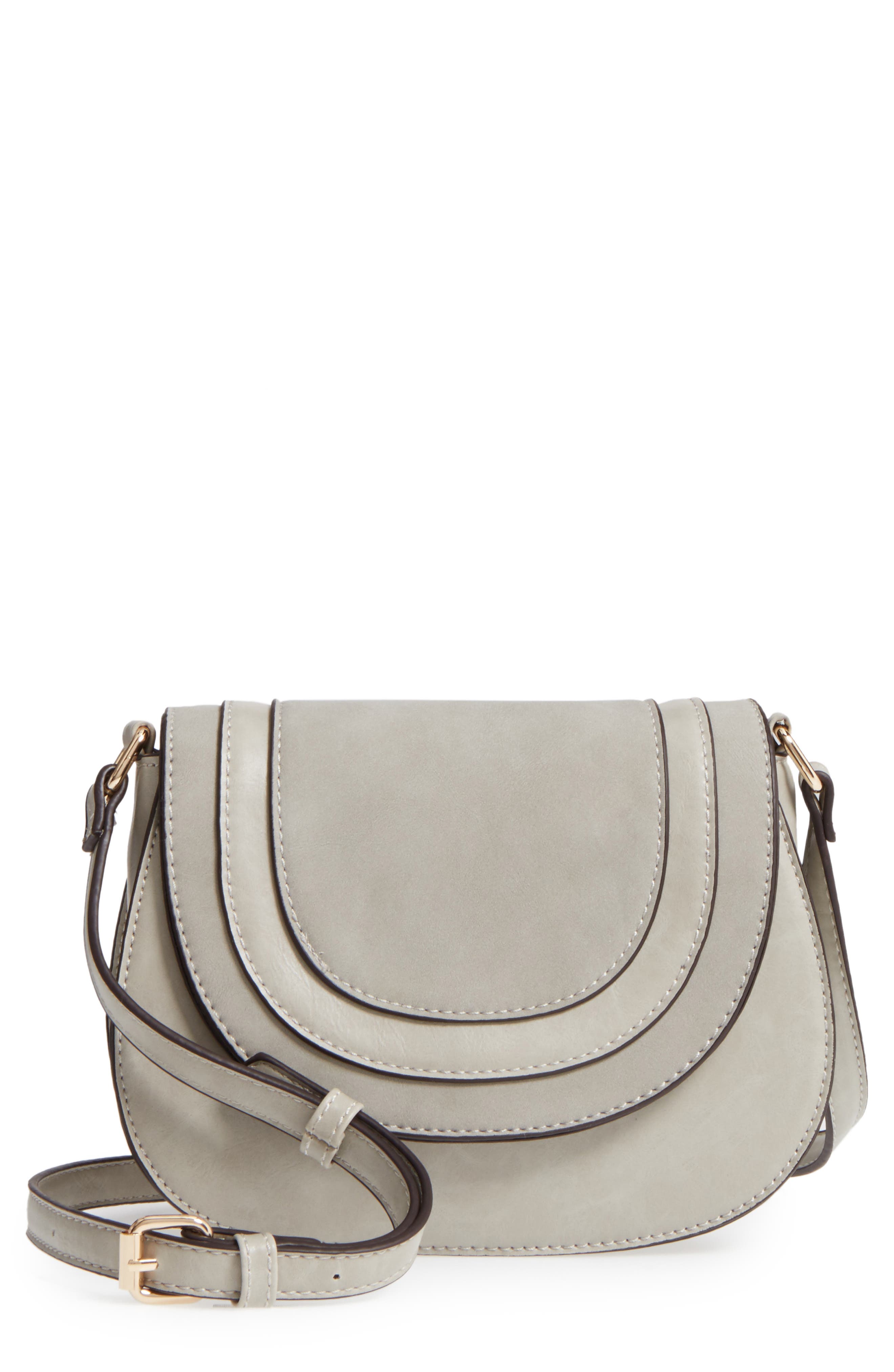 Sole Society Bryson Faux Leather Crossbody Bag, Main, color, 