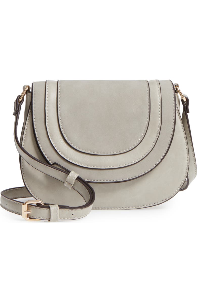 Sole Society Bryson Faux Leather Crossbody Bag, Main, color,
