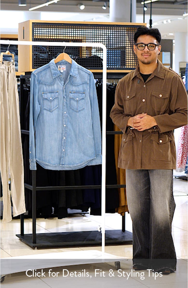 Denim Snap-Up Shirt, sales video thumbnail