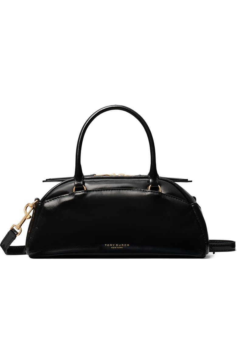 Tory Burch Small Bowler Top Handle Bag, Main, color, Black