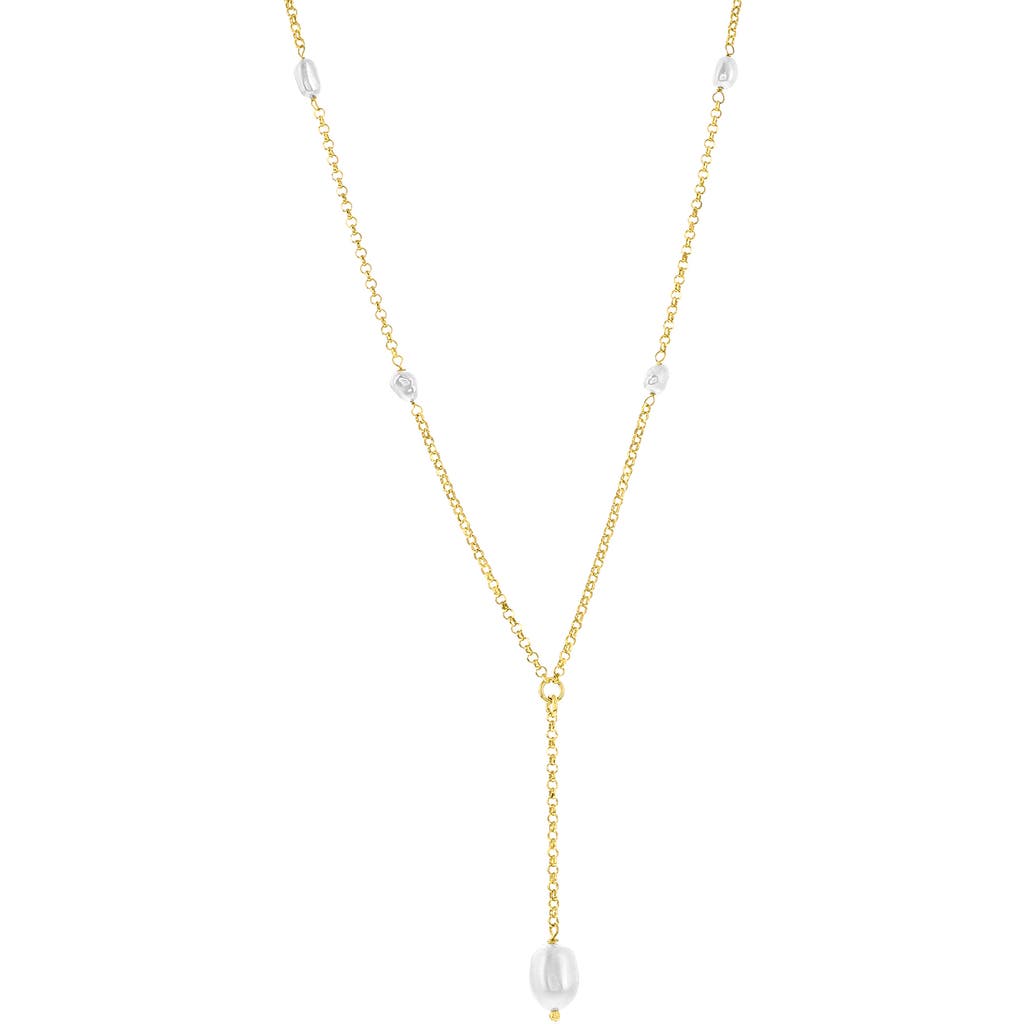 Simona Freshwater Pearl Y-necklace In Gold
