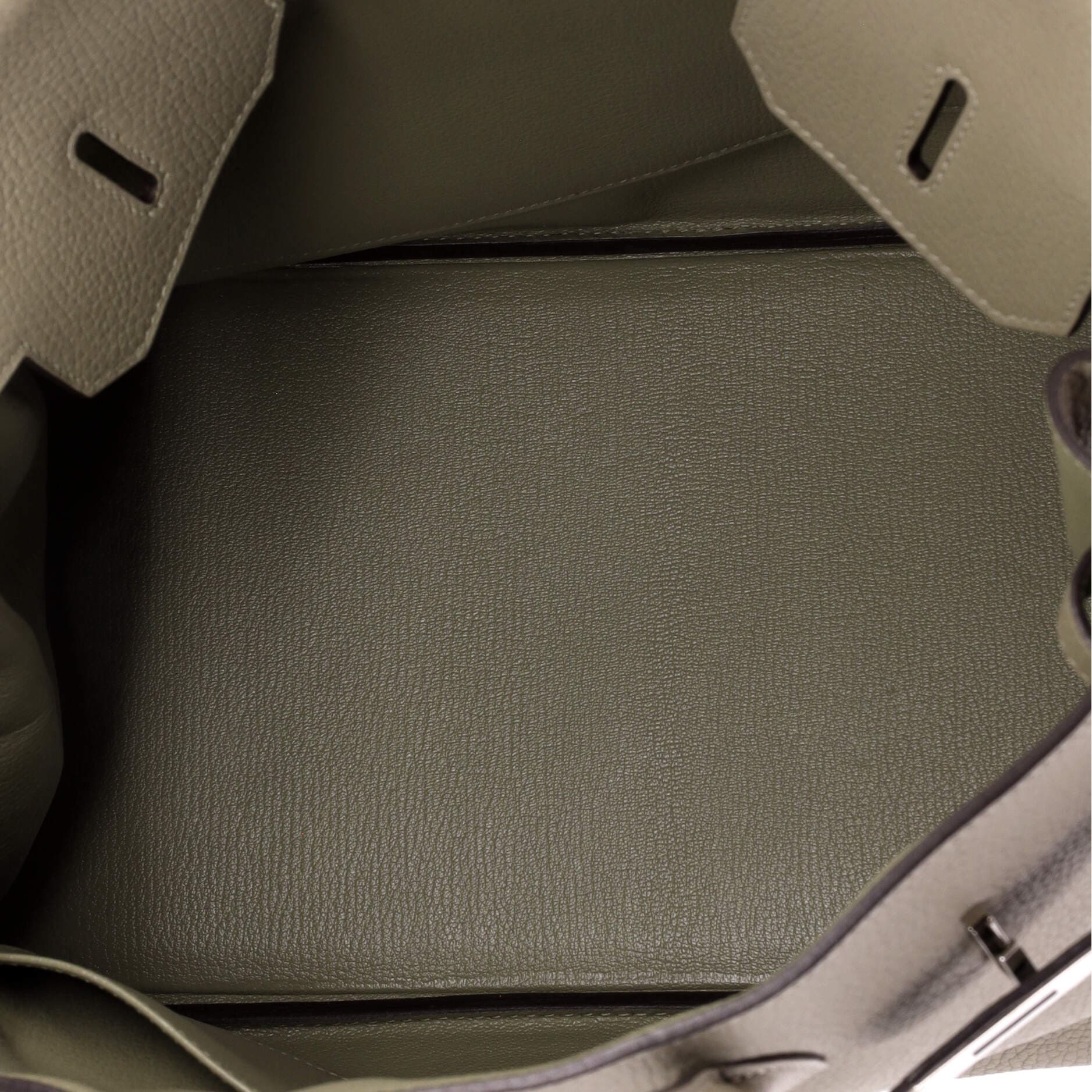 Pre-Owned Hermes Birkin Handbag Green Clemence with Palladium Hardware 35, Alternate, color, Sauge