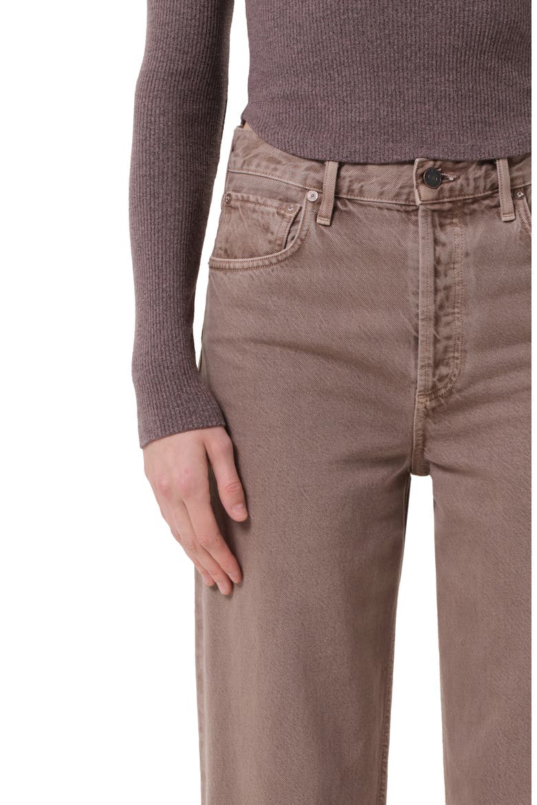 Ren High Waist Ankle Wide Leg Jeans, Alternate, color, CERAMIC DARK OLD ROSE