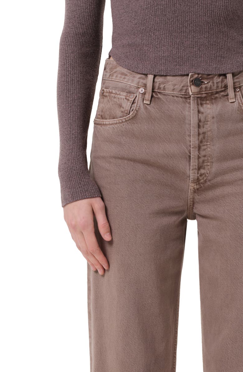 AGOLDE Ren High Waist Ankle Wide Leg Jeans, Alternate, color, Ceramic Dark Old Rose