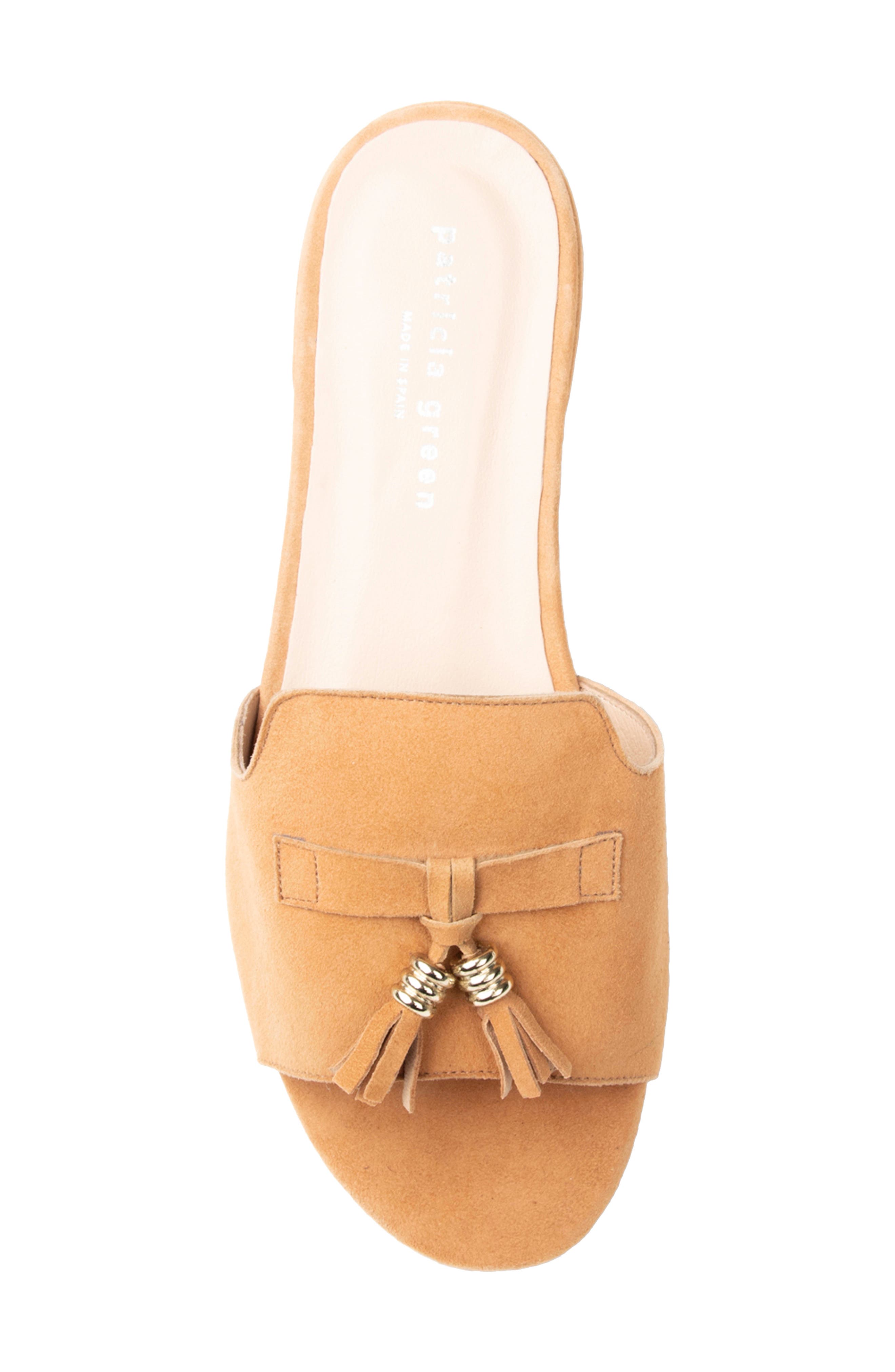 patricia green Capri Tassel Flat Slide Sandal, Alternate, color, 