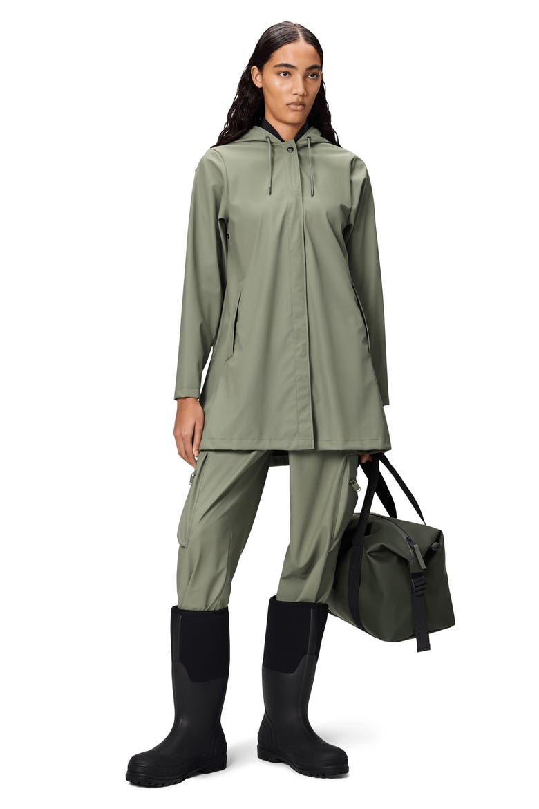 Waterproof A-Line Rain Jacket, Alternate, color, DRIFT