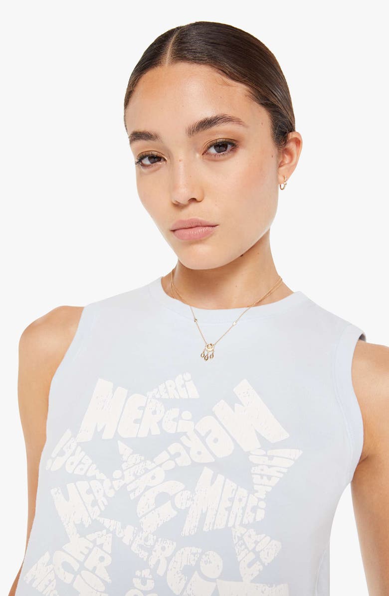 MOTHER The Strong and Silent Type Sleeveless Graphic T-Shirt, Alternate, color, 