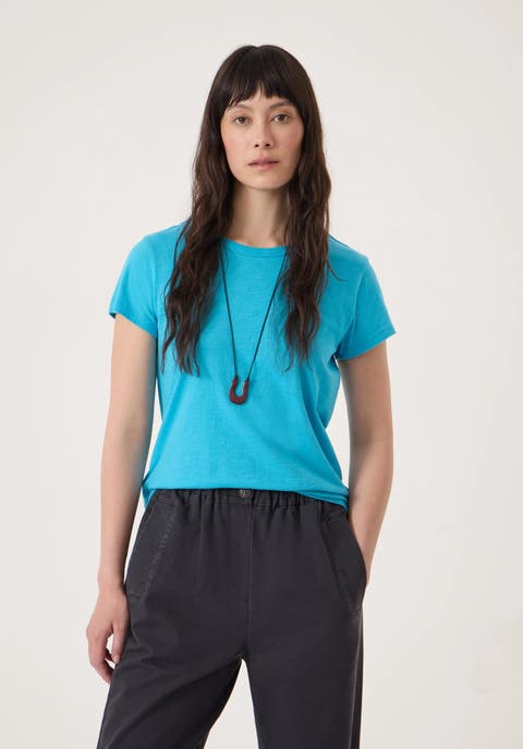 Slim Fit Slub Cotton Crew T-Shirt