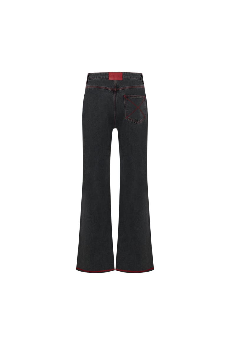 Pure Cotton Regular Fit Denim Pant, Alternate, color, BLACK