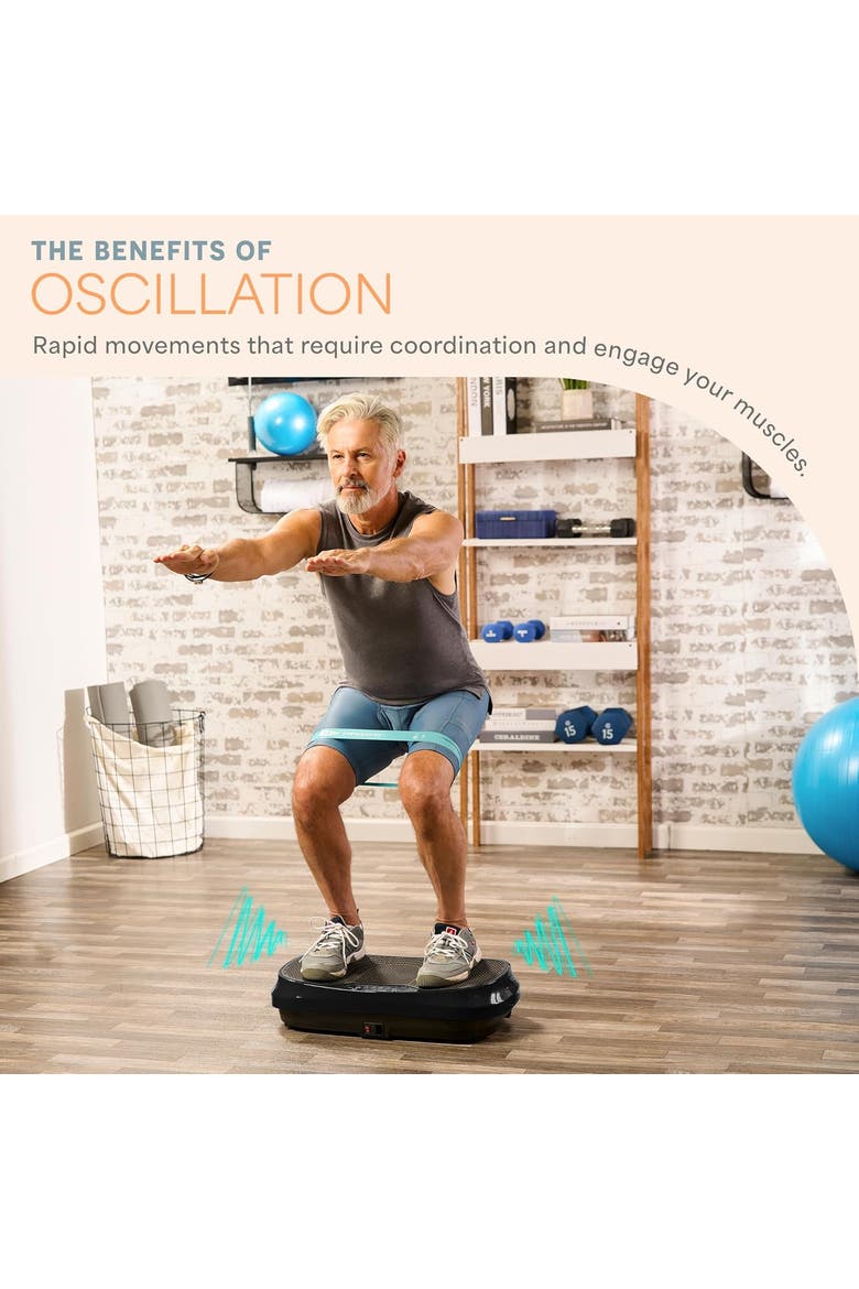 Waver Mini Vibration Plate Exercise Machine for Muscle Toning & Recovery, Alternate, color, Black
