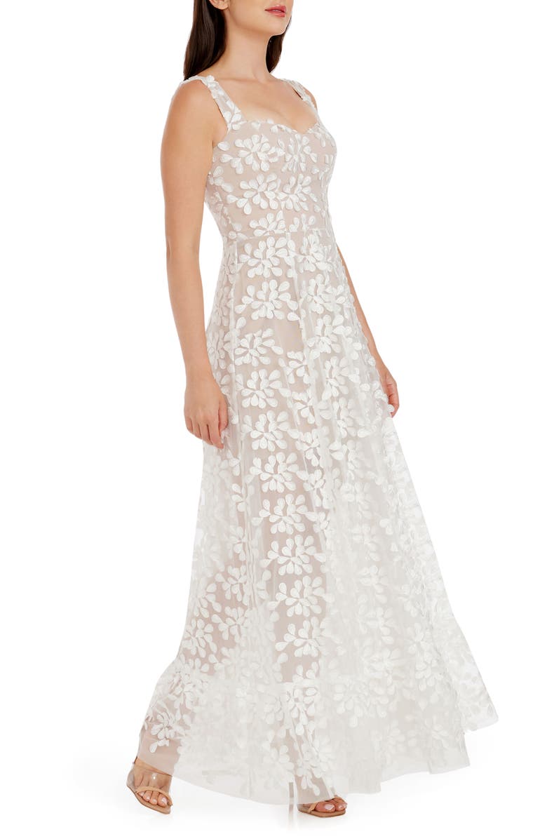 Anabel Semisheer Sweetheart Neck Gown