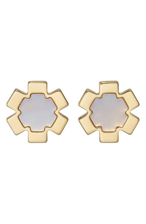 Forget Me Not Mother-of-Pearl Stud Earrings