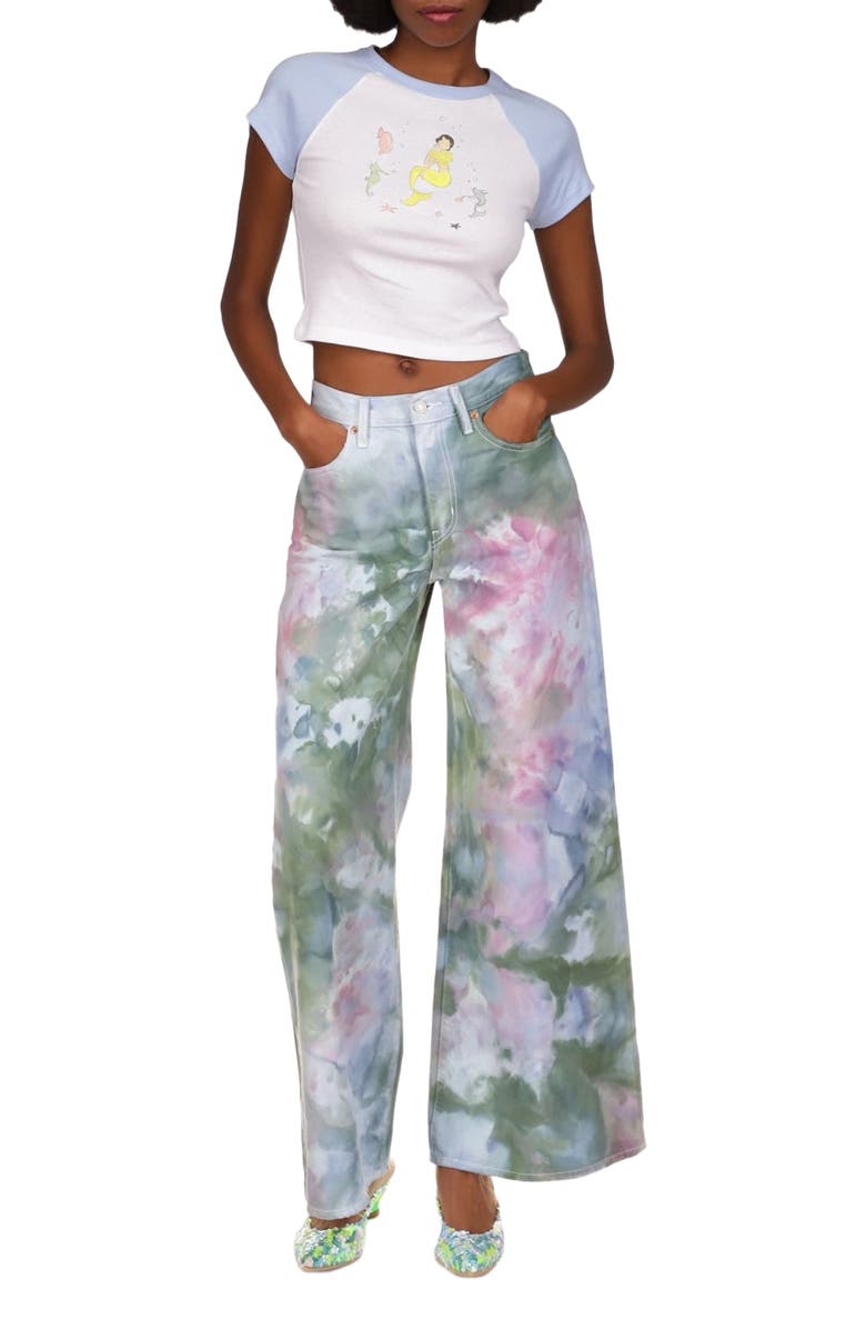 Anna Sui Mermaid Raglan Baby Tee, Alternate, color,