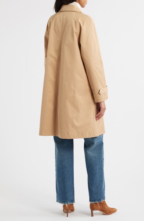Bernardo Long Rain Coat In Brown