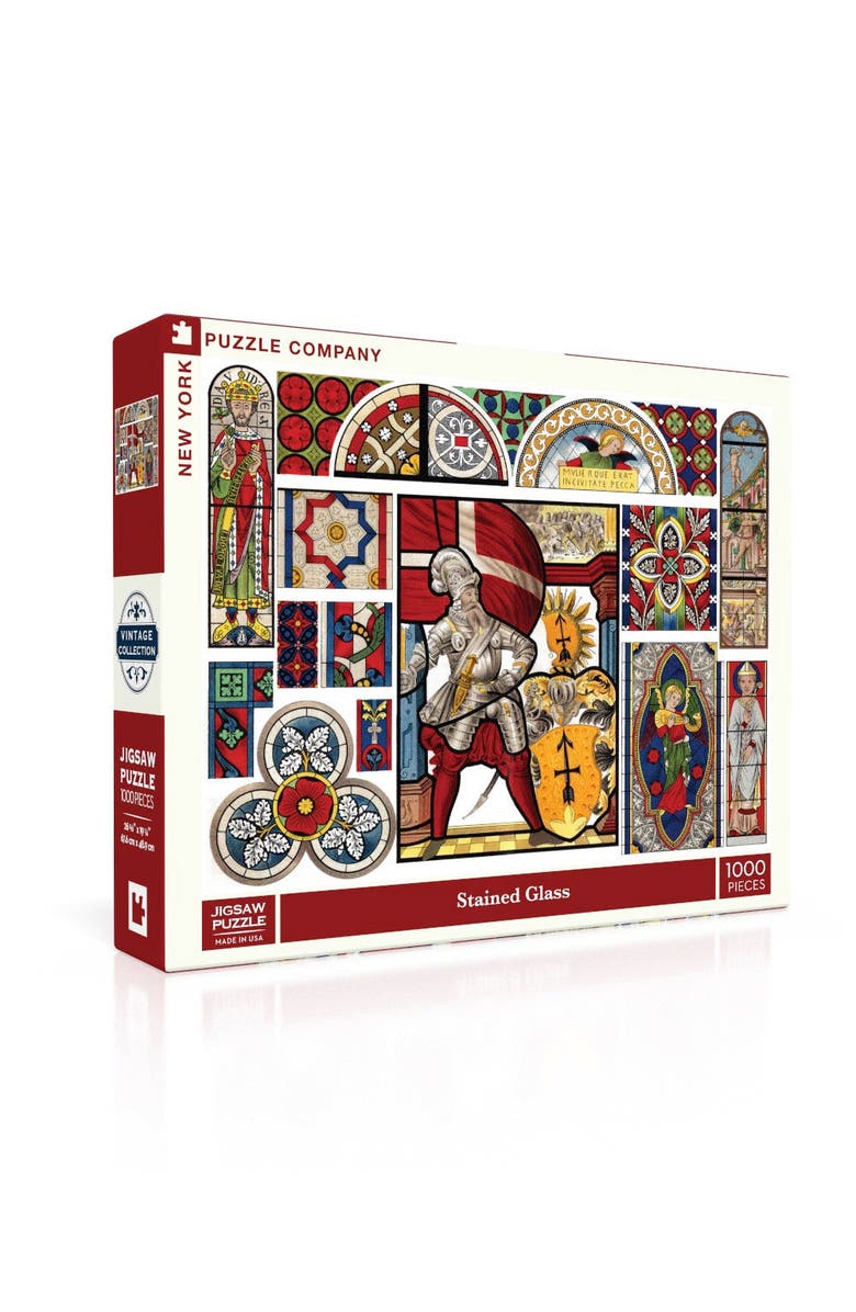 NEW YORK PUZZLE COMPANY Stained Glass 1000 Piece Puzzle, Alternate, color, NO COLOR
