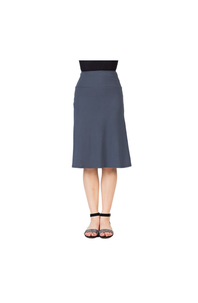 24sevenKid Casual Elastic Waist A-Line Skirt, Main, color, Grey