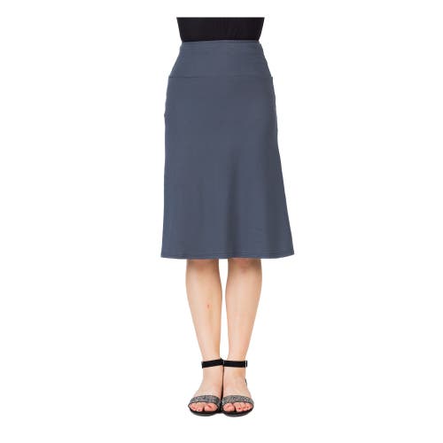 24sevenkid Casual Elastic Waist A-line Skirt In Gray