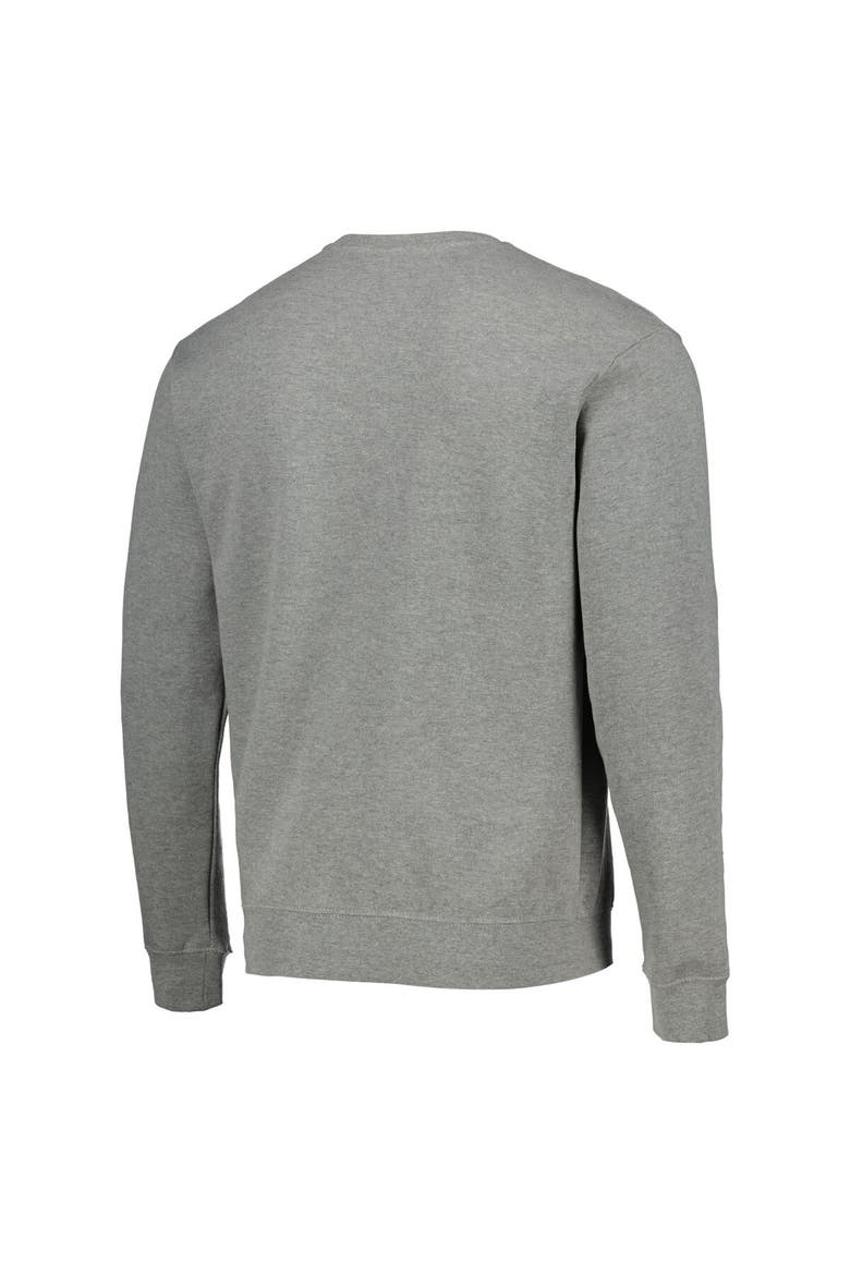 Men's Colosseum Heathered Gray Pitt Panthers Arch & Logo Sweatshirt, Alternate, color, Heather Gray