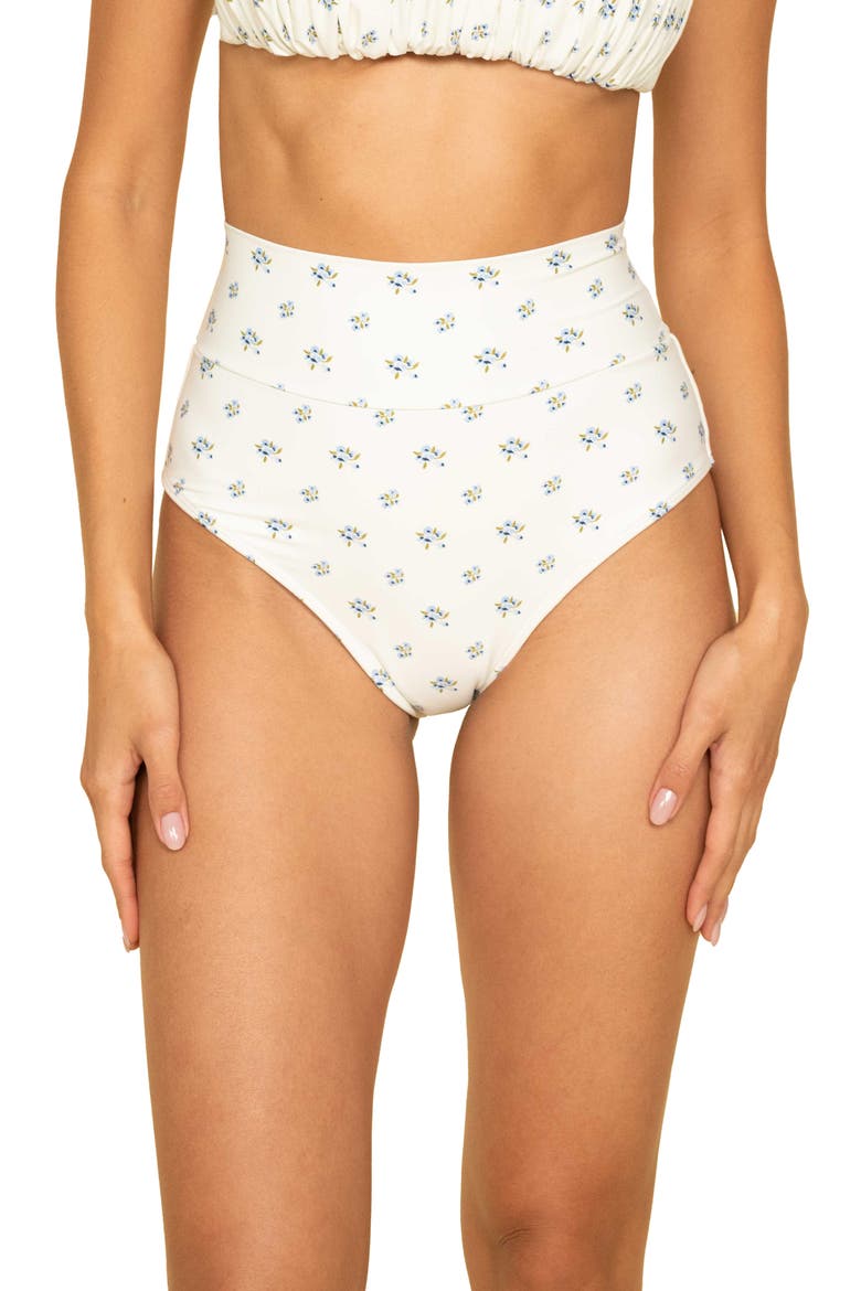 Added Coverage High Waist Bikini Bottoms, Main, color, HEIDI FLORAL