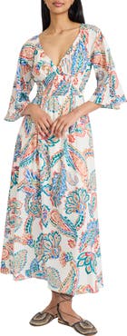 The Good Journey Floral Cutout Midi Dress